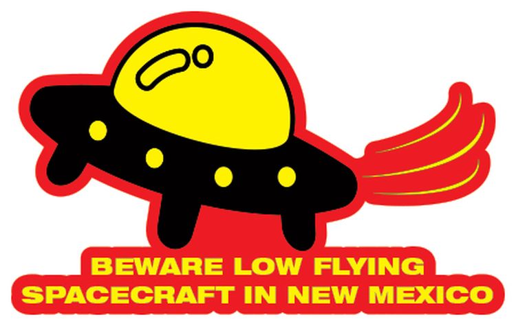 Signs 4 Fun STKNM65 NM Beware Low Flying Lg Sticker, Red