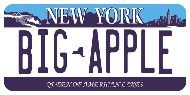 Signs 4 Fun STKNY01 NY Big Apple PLT Large Sticker, Blue