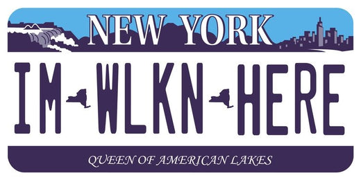 Signs 4 Fun STKNY02 NY I'm Walkin Here Large Sticker, Blue