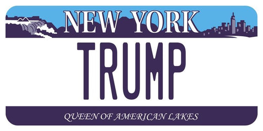 Signs 4 Fun STKNY04 NY Trump Plate Large Sticker, Blue