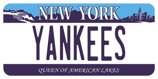 Signs 4 Fun STKNY05 NY Yankee Plate Large Sticker, Blue