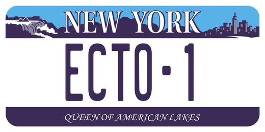 Signs 4 Fun STKNY07 NY ECTO-1 Plate Large Sticker, Blue