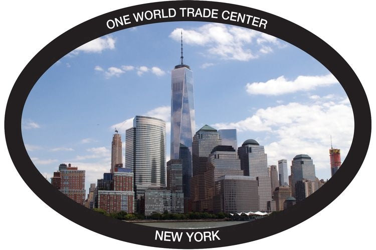 Signs 4 Fun STKNY17 NY One World Trade Center Large Sticker, Grey