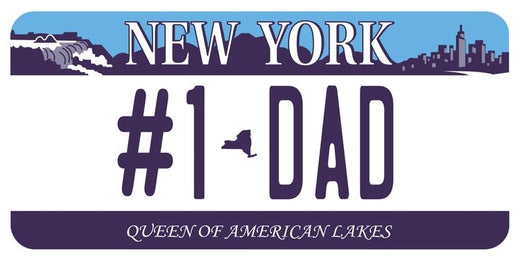Signs 4 Fun STKNY23 NY #1 Dad Plate Large Sticker, Blue