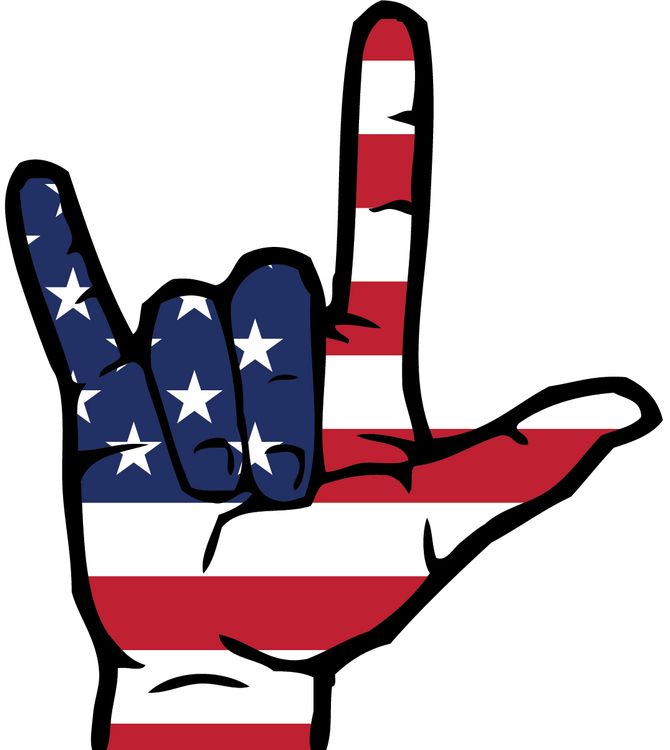 Signs 4 Fun STKP18 US I Love You Hand Sign Sticker, Red