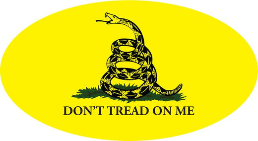Signs 4 Fun STKP23 Don't Tread on Me Sticker, Yellow