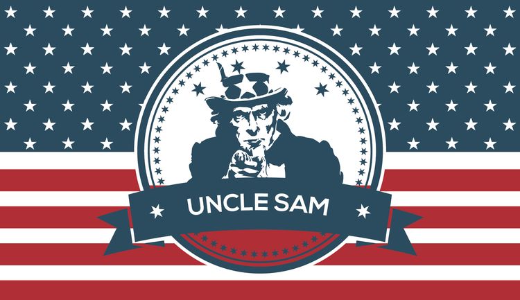 Signs 4 Fun STKP28 US Uncle Sam Sticker, Blue