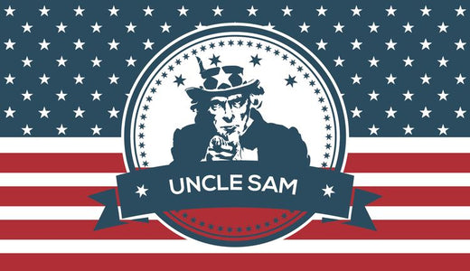 Signs 4 Fun STKP28 US Uncle Sam Sticker, Blue