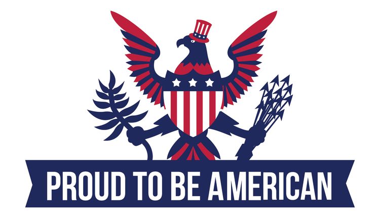 Signs 4 Fun STKP29 US Proud to be American Sticker, Blue