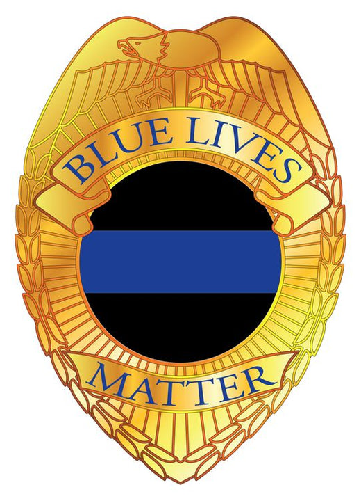 Signs 4 Fun STKP34 Blue Lives Matter Large Sticker, Yellow