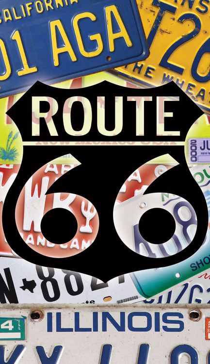 Signs 4 Fun STKR36 Route 66 License Plates Sticker, Black