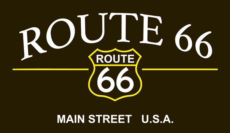 Signs 4 Fun STKR43 Route 66 Main St Sticker, Black