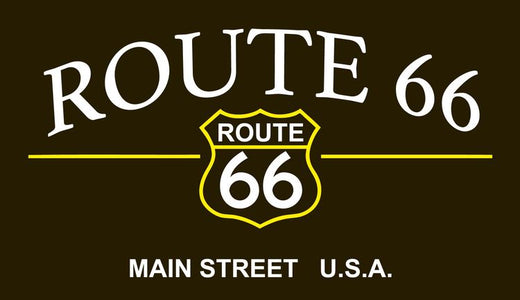 Signs 4 Fun STKR43 Route 66 Main St Sticker, Black
