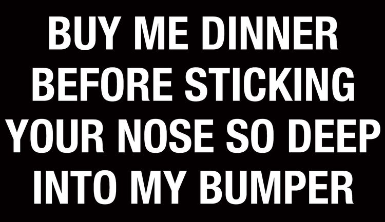 Signs 4 Fun STKU02 Buy Me Dinner Sticker