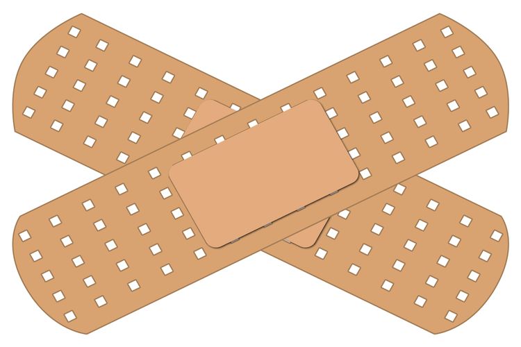 Signs 4 Fun STKU16 Bandaid Large Sticker, Brown
