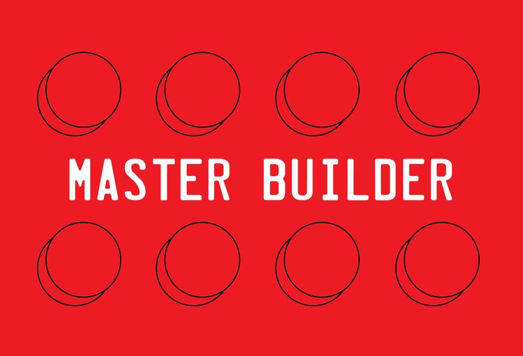 Signs 4 Fun STKU18 Master Builder Large Sticker, Red