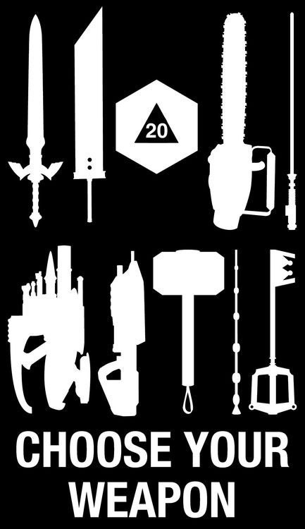 Signs 4 Fun STKU23 Choose Your Weapon Sticker, Black