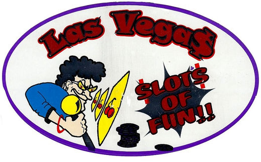 Signs 4 Fun STKV04 Las Vegas Slots of Fun Sticker, Red