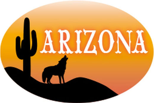 Signs 4 Fun STSAZ71 AZ Coyote Sm Sticker, Orange