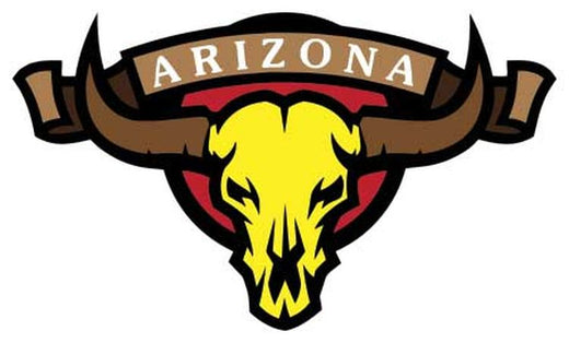 Signs 4 Fun STSAZ99 AZ Skull Yellow Sm Sticker, Brown