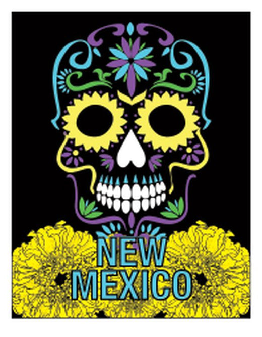 Signs 4 Fun STSNM01 NM Sugar Skull Sm Sticker, Yellow