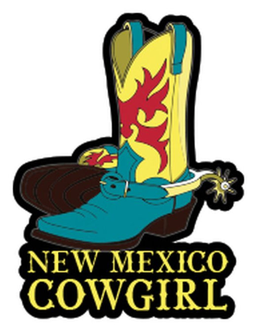 Signs 4 Fun STSNM35 NM Cowgirl Sm Sticker, Yellow