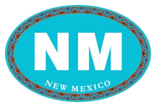 Signs 4 Fun STSNM51 NM Oval-Turquoise Sm Sticker, Blue