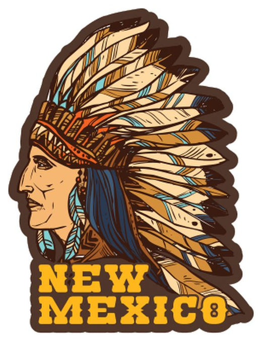 Signs 4 Fun STSNM60 NM Native American Sm Sticker, Brown