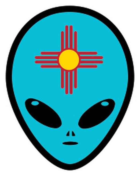 Signs 4 Fun STSNM64 NM Alien Head Sm Sticker, Blue
