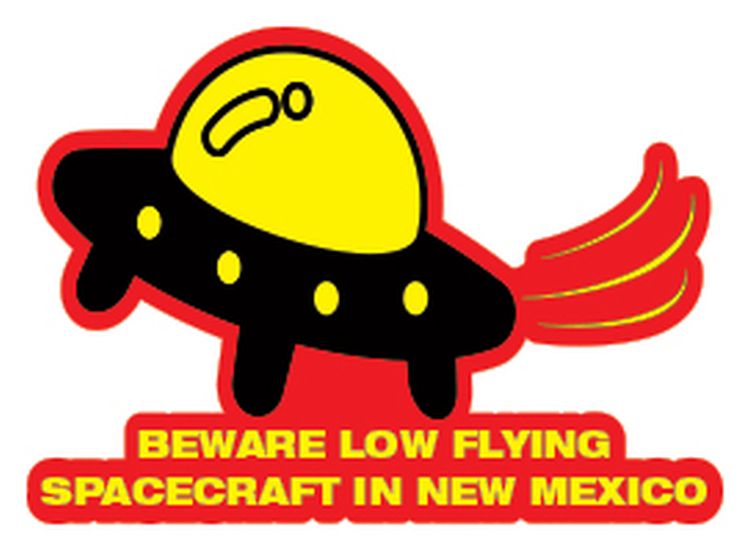 Signs 4 Fun STSNM65 NM Beware Low Flying Sm Sticker, Red