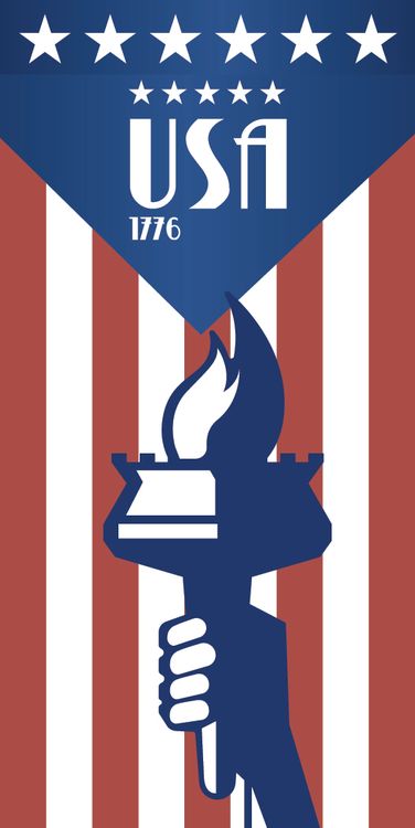 Signs 4 Fun STSP19 US Liberty Torch Sticker, Blue
