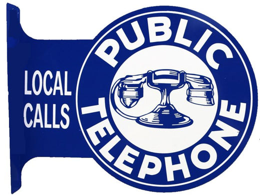 Signs 4 Fun SYF4 Telephone Flange Sign, Blue
