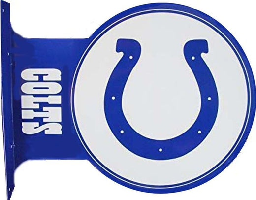Signs 4 Fun SYFF23 Indianapolis Colts Flange Sign, Blue