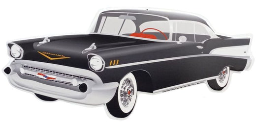 Signs 4 Fun SYM584 Chevy 1957 Die Cut Sign, Black
