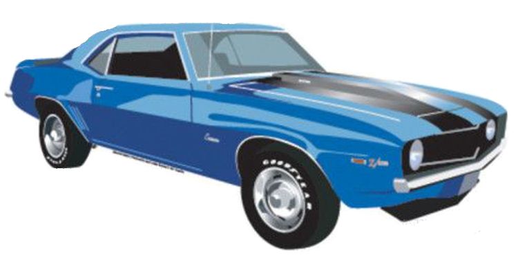 Signs 4 Fun Camaro 1969 Die Cut Sign, Blue Aluminum Decorative Sign