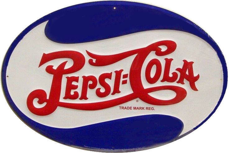 Signs 4 Fun SYM654 Pepsi Oval Die Cut Sign, Blue