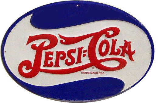 Signs 4 Fun SYM654 Pepsi Oval Die Cut Sign, Blue