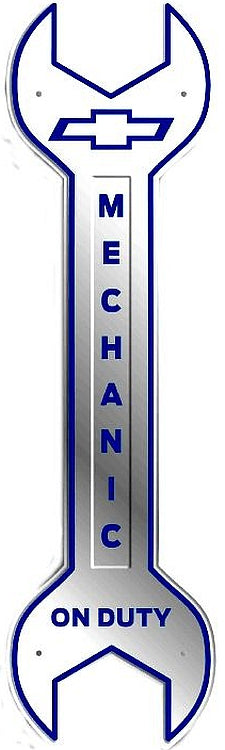 Signs 4 Fun SYM761 Chevy Wrench Die Cut Sign, Red