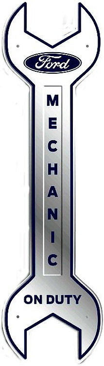 Signs 4 Fun SYM762 Ford Wrench Die Cut Sign, Blue