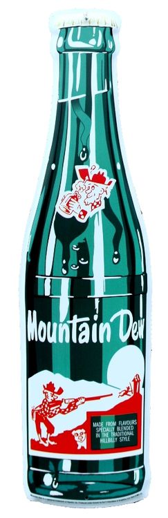 Signs 4 Fun Die Cast Mountain Dew Bottle Signs | Aluminum Sign