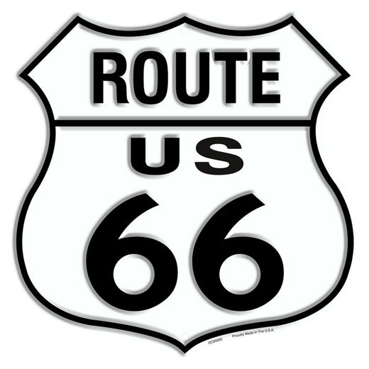 Signs 4 Fun SYRD130 Route 66 Shield 24 inch Die Cut Sign, Black