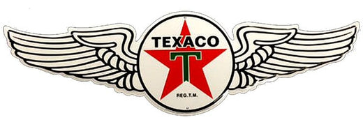 Signs 4 Fun SYTX3 Texaco Wings Die Cut Sign, White