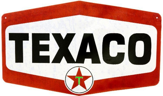 Signs 4 Fun SYTX5 Texaco Hexagon Die Cut Sign, Red