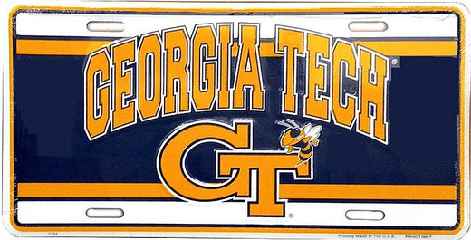 Signs 4 Fun Parody License Plate | Georgia Tech w/Logo | 12 x 6 Decorative License Plate | Decoration Plate for Vehicle/Wall | Man Cave Decorations | Made in The USA