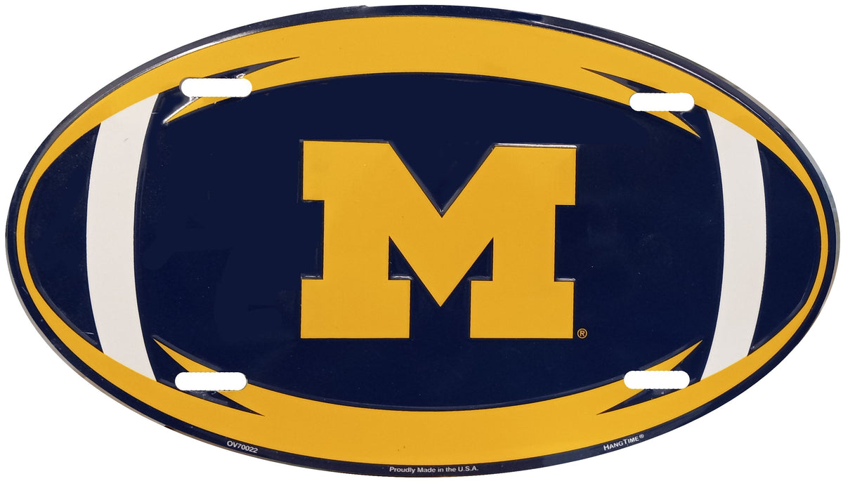 Signs 4 Fun SLO70022 MI Univ. Go Blue Oval License Plate
